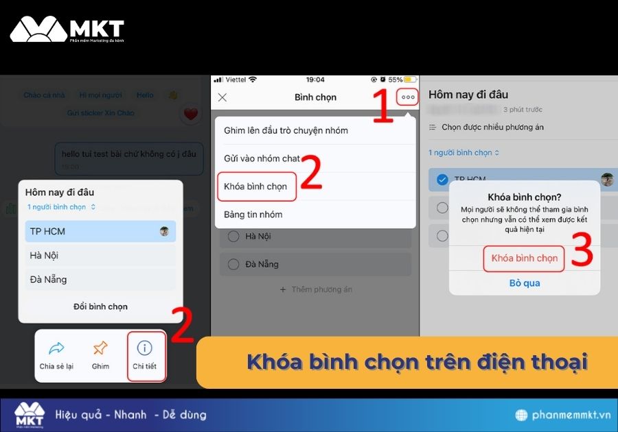 Cách khóa bình chọn trên điện thoại 