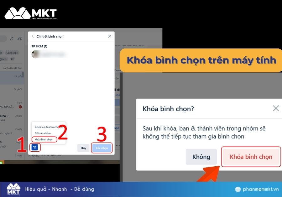 Cách khóa bình chọn trên máy tính 
