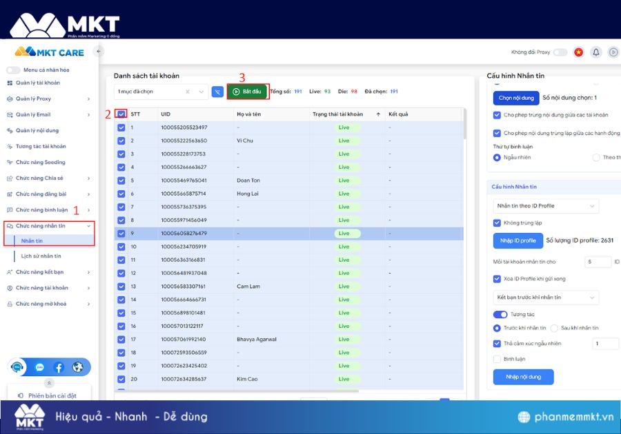 Khởi chạy chương trình