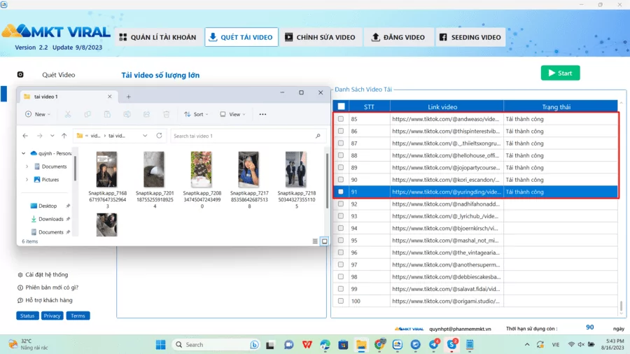 Cách tải hàng loạt video trên Tiktok đơn giản