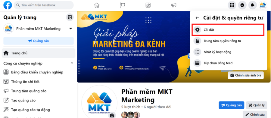 Cài đặt