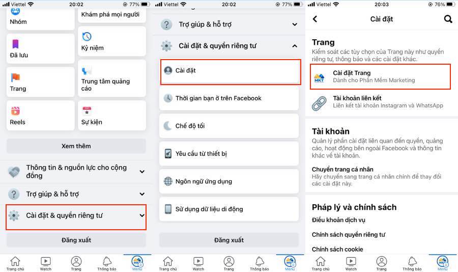 cách tạo nút theo dõi trên fanpage bằng điện thoại 