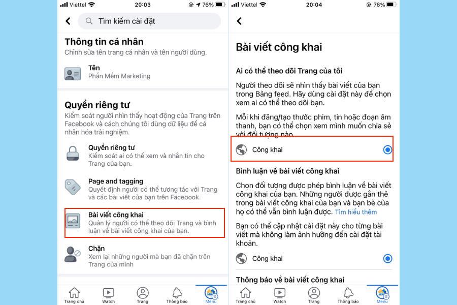 cách tạo nút theo dõi trên fanpage trên điện thoại 