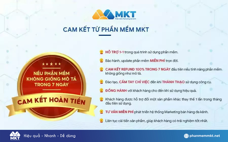 Cam kết từ Phần mềm MKT
