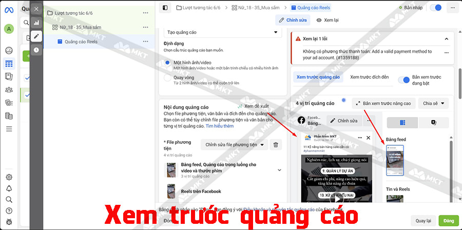 Xem trước quảng cáo