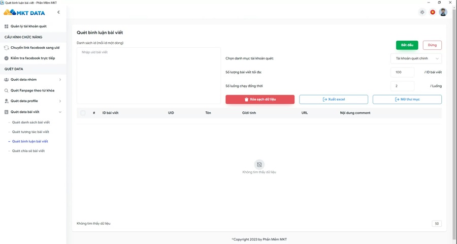 Quét UID Facebook Quét UID group Facebook