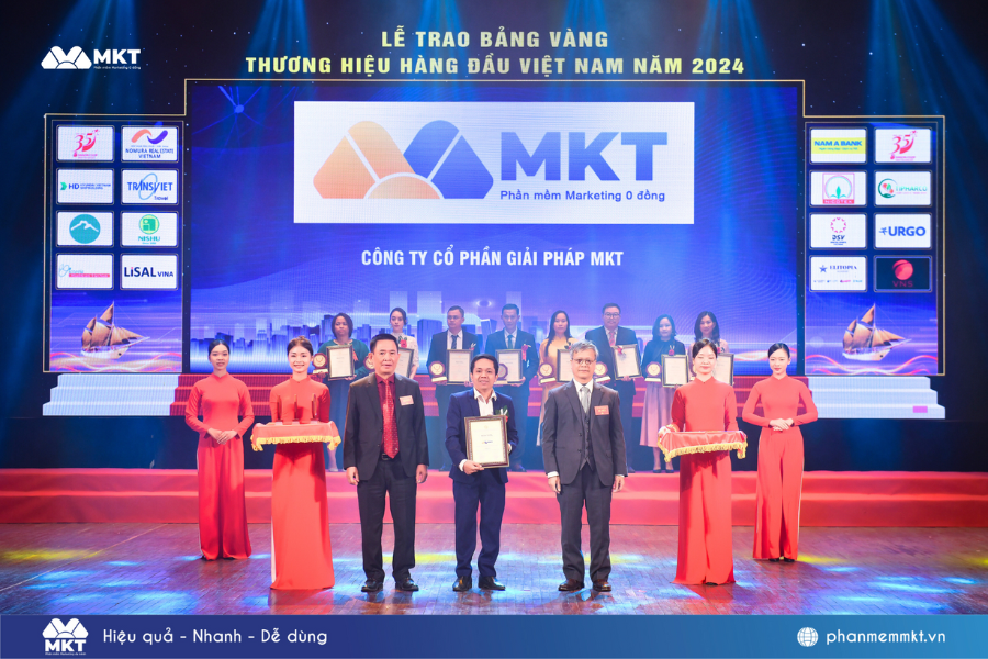 Phần mềm MKT được nhận giải thưởng thương hiệu xuất sắc nhất Việt Nam 2024