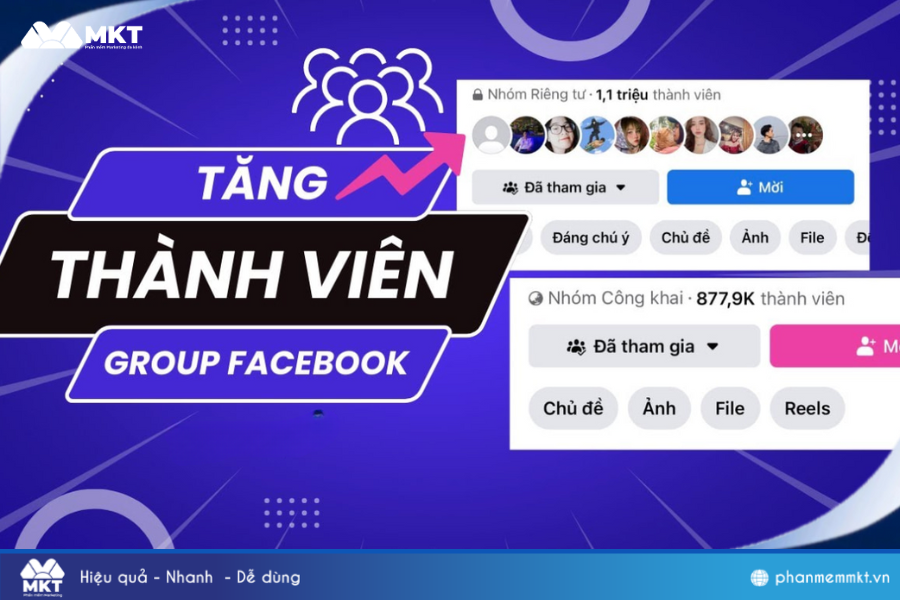 Tool tăng thành viên group Facebook