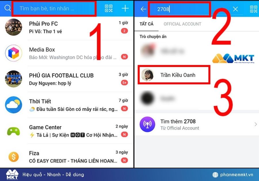 Tìm lại cuộc trò chuyện Zalo đã ẩn chỉ với 3 bước