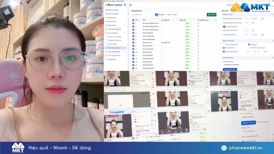 seeding livestream TikTok