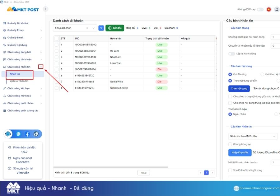 Gửi tin nhắn hàng loạt trên Facebook