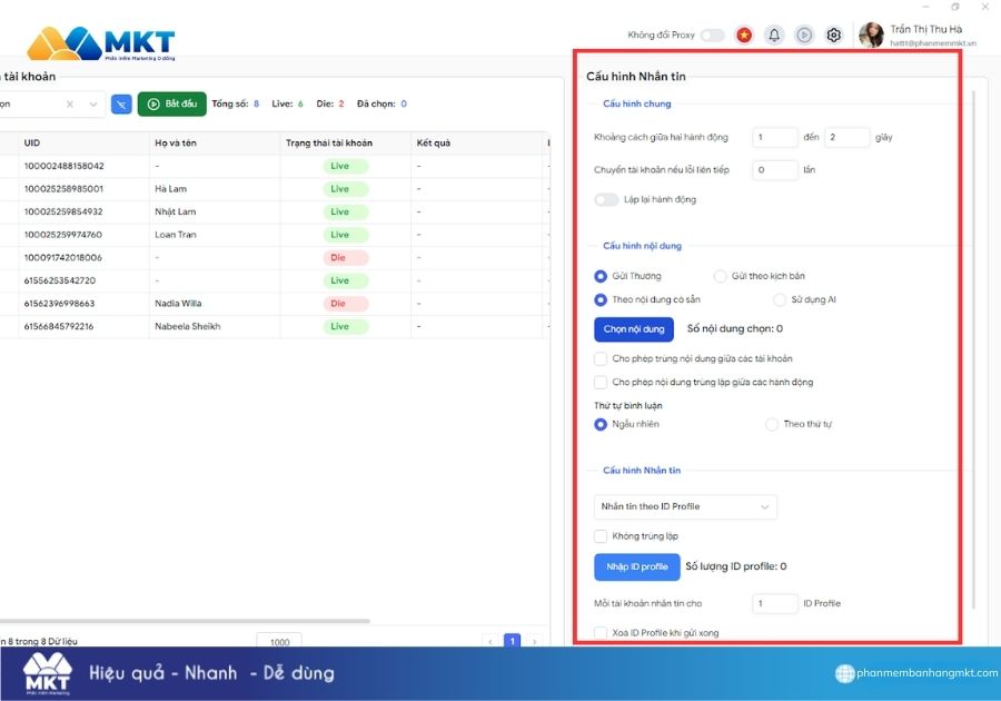 Gửi tin nhắn hàng loạt trên Facebook