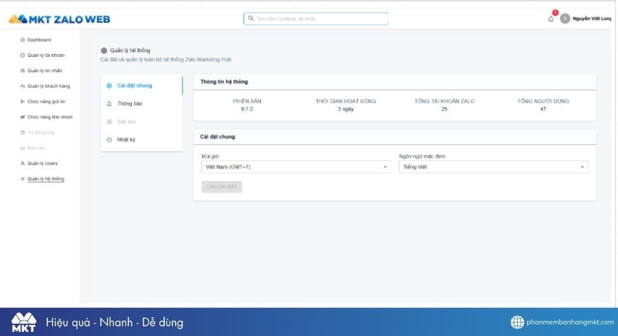 Phần mềm Marketing Zalo tự động