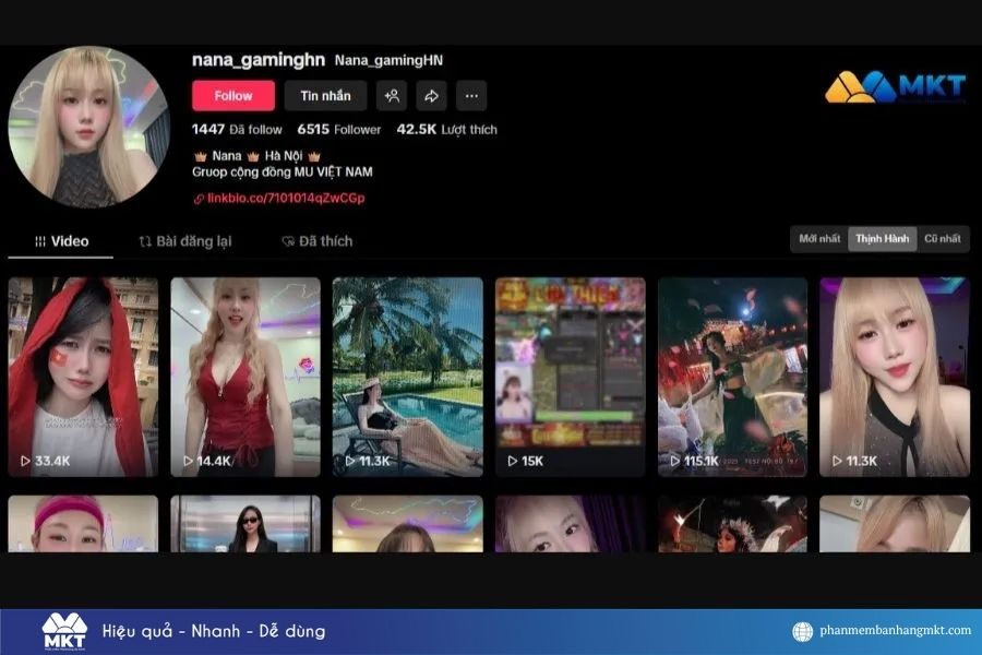 Cách Nana Gaming tăng mắt livestream